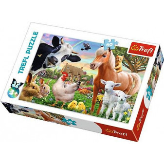 Trefl 117320 puzzle Farma zvířátka 33 x 22 cm 60 dílků