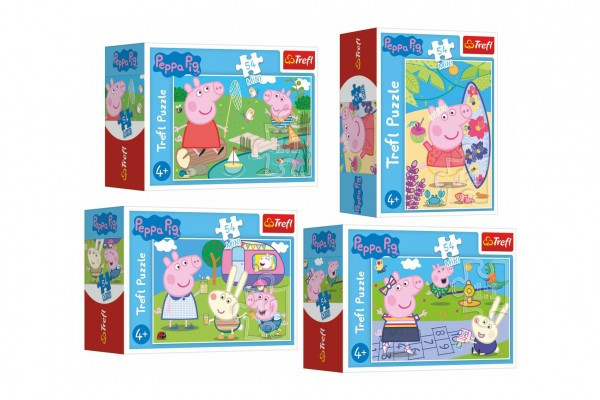 Trefl Minipuzzle 54 dílků Šťastný den Prasátka Peppy/Peppa Pig