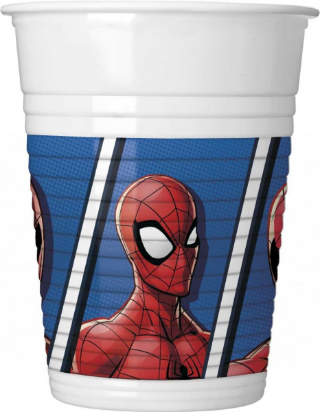 Párty plastové kelímky 200 ml Spiderman 8 ks