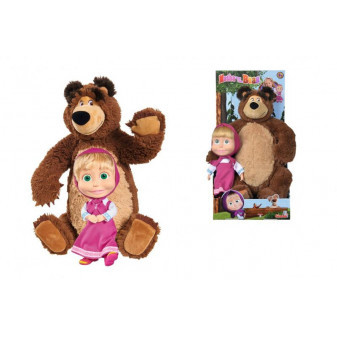 Simba Máša a medvěd Set Míša plyšový 43 cm a panenka Máša 23 cm