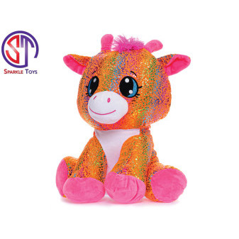 Star Sparkle žirafa plyšová oranžová sedící 37cm 0m+ v sáčku