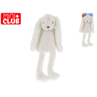 Mini Club zajíček plyšový bílý 30cm dlouhé nohy 0m+ na kartě