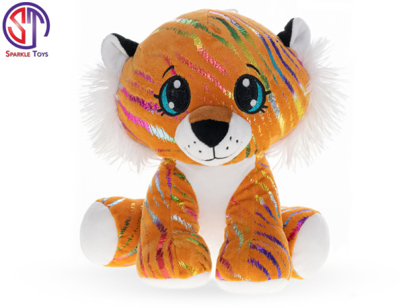 Tygr Star Sparkle plyšový oranžový 24cm sedící 0m+ v sáčku