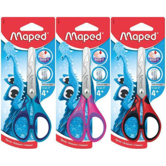 Maped Nůžky Maped Essentials Soft - 13 cm, blistr, mix barev