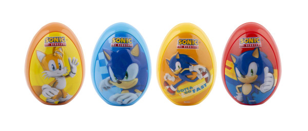 Sonic Surprise Egg - překvapení s 3D reliéfem, hračkou a cukrovinkou 10g