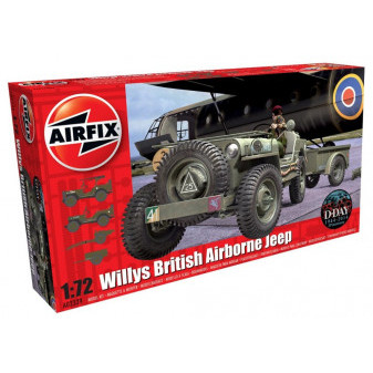 Airfix A02339 Classic Kit millitary  - Willys Jeep, Trailer & 6pdr Gun 1:72
