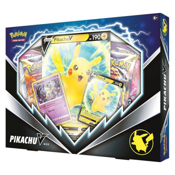ADC Hra Pokémon TCG Pikachu V Box set 4x booster + 3x extra karta