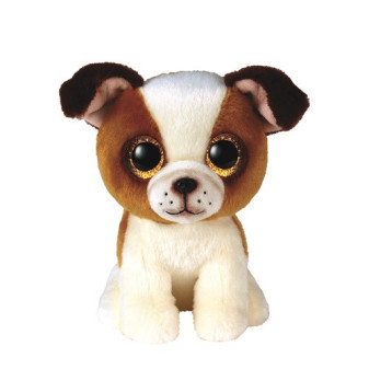 TY Beanie Boos HUGO - hnědo-bílý pes 15 cm