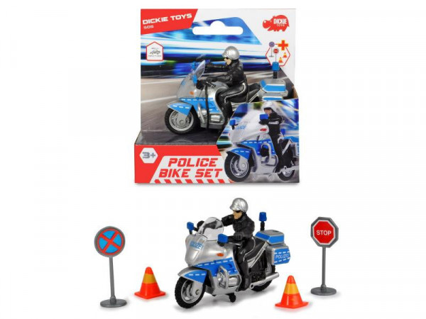 Dickie Policejní motocykl 10 cm s příslušenstvím