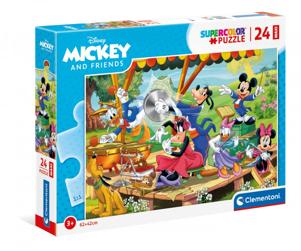 Clementoni 24218 Puzzle SuperColor Maxi Mickey Mouse a přátelé 24 dílků