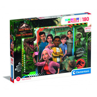 Clementoni 29773 Puzzle Jurský svět -  Křídový kemp - Selfie 180 dílků