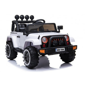 Auto Jeep elektrický Full Time 4WD bílý vozítko na baterie