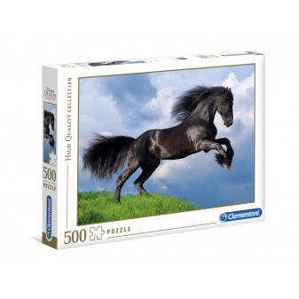 Clementoni Fresian Black Horse - 500 pcs - High Quality Collection