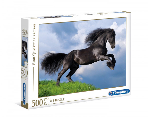 Clementoni Fresian Black Horse - 500 pcs - High Quality Collection