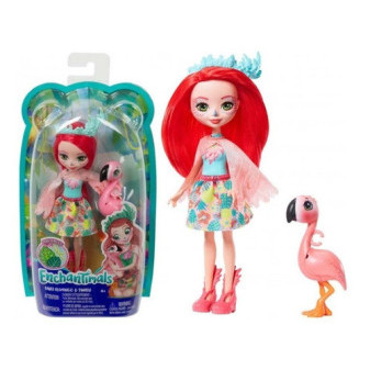 Mattel panenka Enchantimals Fanci Flamingo 15 cm se zvířátkem FNH22