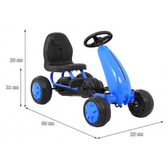 Minikára Gokart šlapací auto modré pro nejmenší