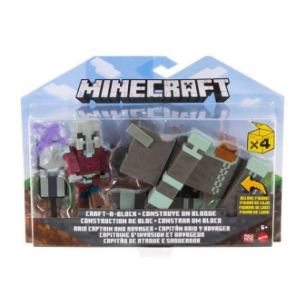 Mattel Minecraft figurka 8cm dvojbalení - nájezdník a ničitel GTT54