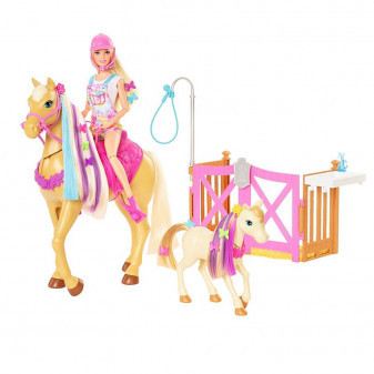 Mattel BRB Barbie Rozkošný koník s doplňky GXV77