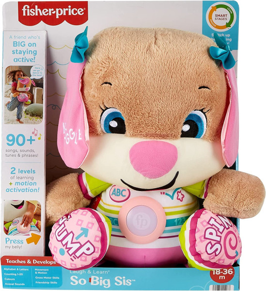 Mattel Fisher-Price pejsek HCJ37 Laugh & Learn So Big Sis anglicky