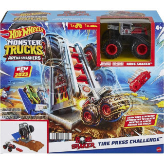 Mattel Hot Wheels Monster Trucks Aréna: Závodní výzva herní set - požární výzva HNB88