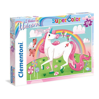 Clementoni 27109 I Believe in Unicorns - 104 pcs - Supercolor Puzzle