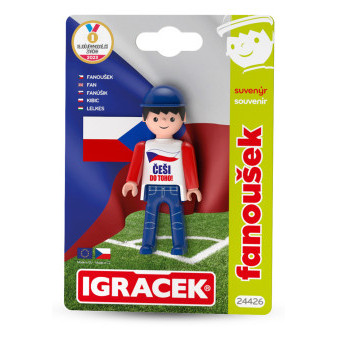 Igráček Fanoušek figurka s vlajkou