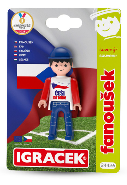 Igráček Fanoušek figurka s vlajkou