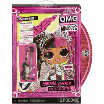 MGA  L.O.L. Surprise! OMG ReMix Rock Velká ségra - Metal Chick s elektrickou kytarou