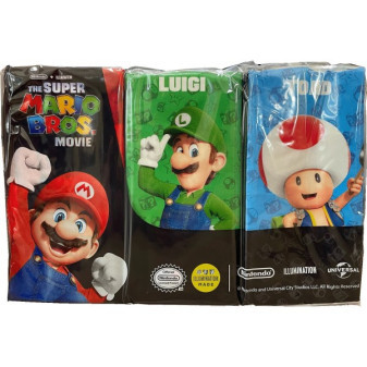 Kapesníky Super Mario s potiskem 4 vrstvé, folie 6 ks