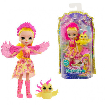 Mattel panenka Enchantimals Falon Phoenix 15 cm se zvířátkem FNH22