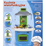 Kuchyňka kuchyň a myčka modrá dětská s bohatým příslušenstvím  100 cm