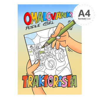 Omalovánky číselné - Traktorista A4