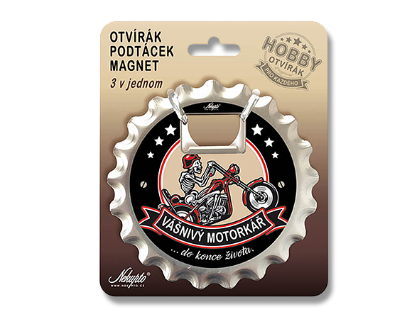 HOBBY 3v1 podtácek .otvírák a magnet NHV
