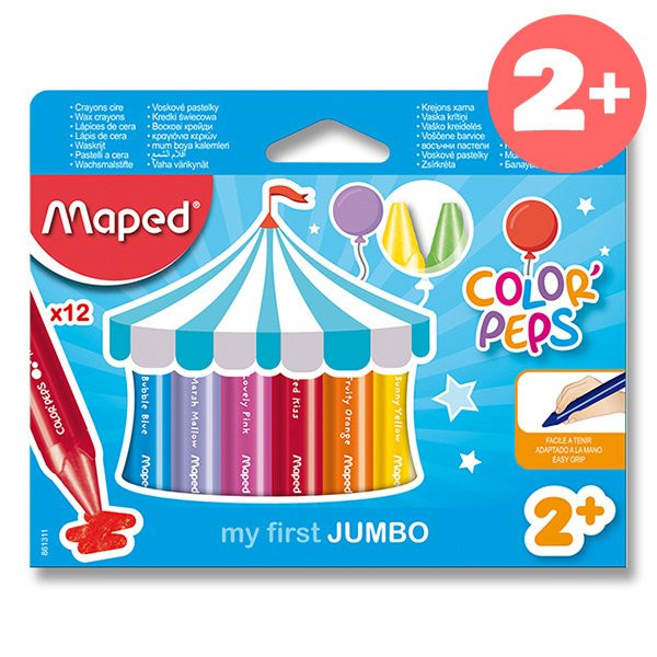 Maped Voskovky Maped Color'Peps Wax Jumbo - 12 barev, trojhranné