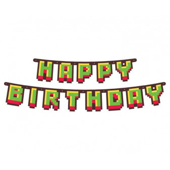 Girlanda Happy Birthday Minecraft 160 cm
