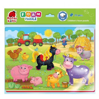 Pěnové puzzle - Farma 24 dílků