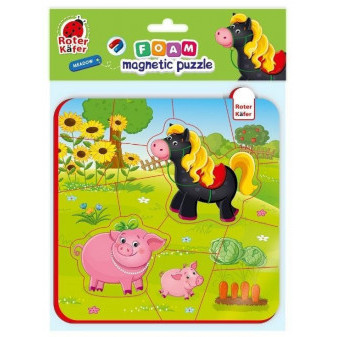 Pěnové magnetické puzzle - domácí zvířata