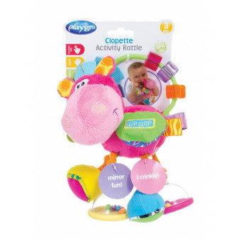 Playgro - Chrastítko oslík růžový 0183303