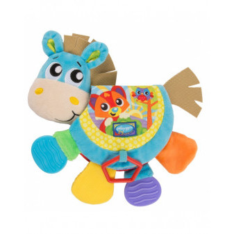 Playgro 0187552 - Kousací knížka oslík se zvukem