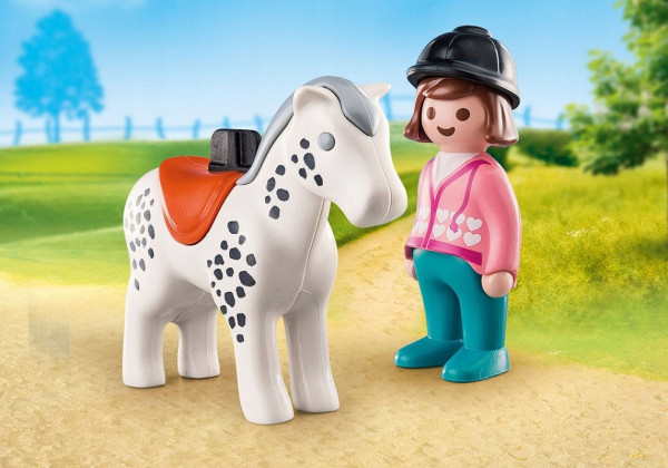 Playmobil® 70404 1.2.3 Jezdkyně s koněm