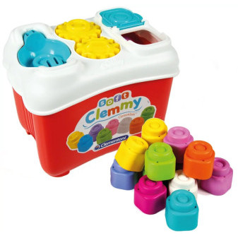 Clementoni Clemmy baby 15 kostek s prostrkávacím kyblíkem