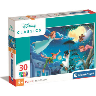 Clementoni 20279 puzzle SuperColor 30 dílků Disney klasika: Petr Pan