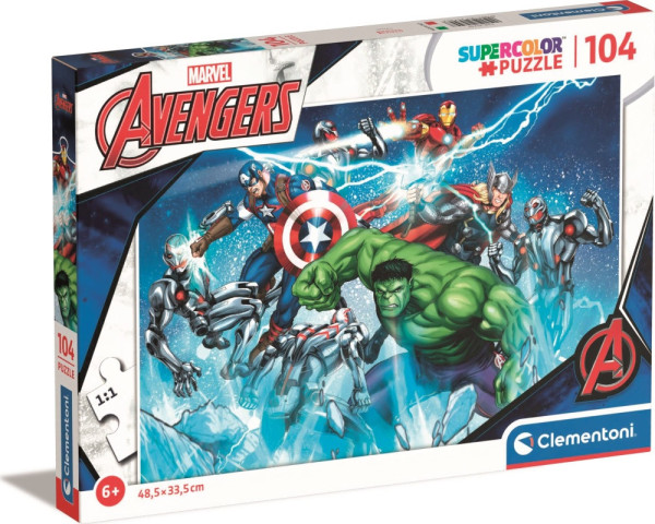 Clementoni 25744 puzzle SuperColor 104 dílků Marvel Avengers