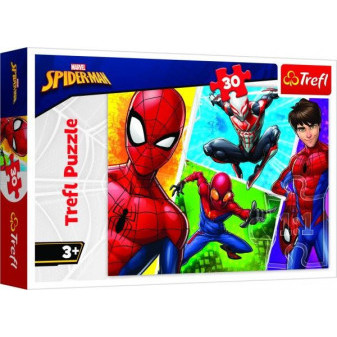 Trefl Puzzle 18242 Puzzle Puzzle Spiderman a Miguel/Disney 27x20cm 30 dílků v krabici
