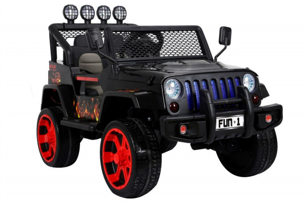 Auto JEEP  Raptor Drifter velký černý 4x4 elektrické vozítko s dálkovým ovládáním