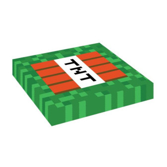 Papírové ubrousky Pixel - Minecraft - 33 x 33 cm - 20 ks