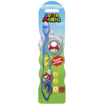 Dětský zubní kartáček s krytkou Super Mario