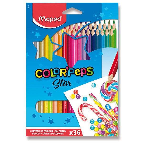 Maped Pastelky trojboké Maped Color'Peps - 36 barev