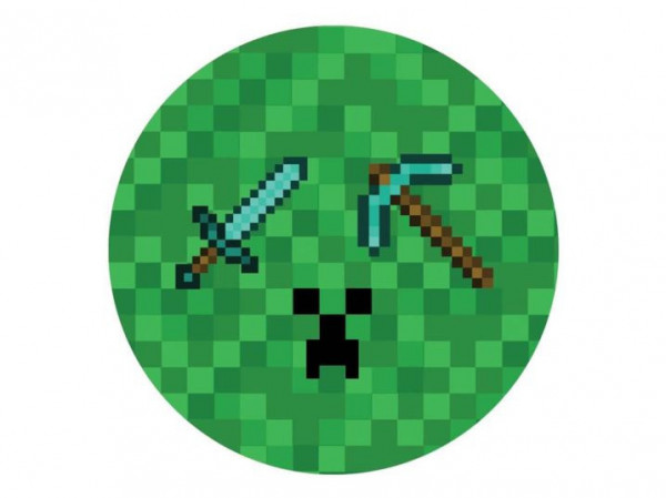 Papírové talíře Pixel - Minecraft 18 cm - 6 ks