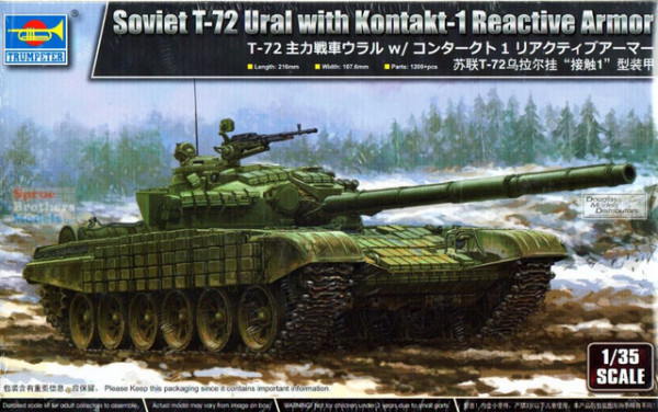 Trumpeter 89602 Soviet T-72 Ural with Kontakr-1 Reactiv 1:35